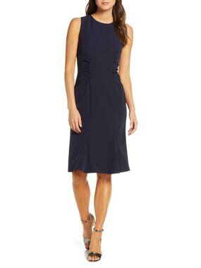 Vince Camuto Laguna Crepe Bodycon Dress, Women's Size 8, Navy Blue NWT